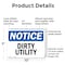 Signmission Dirty Utility, 10 in W x Rectangle, Plastic OS-2PACK-NS-P-710-L-11048 - alternate 6